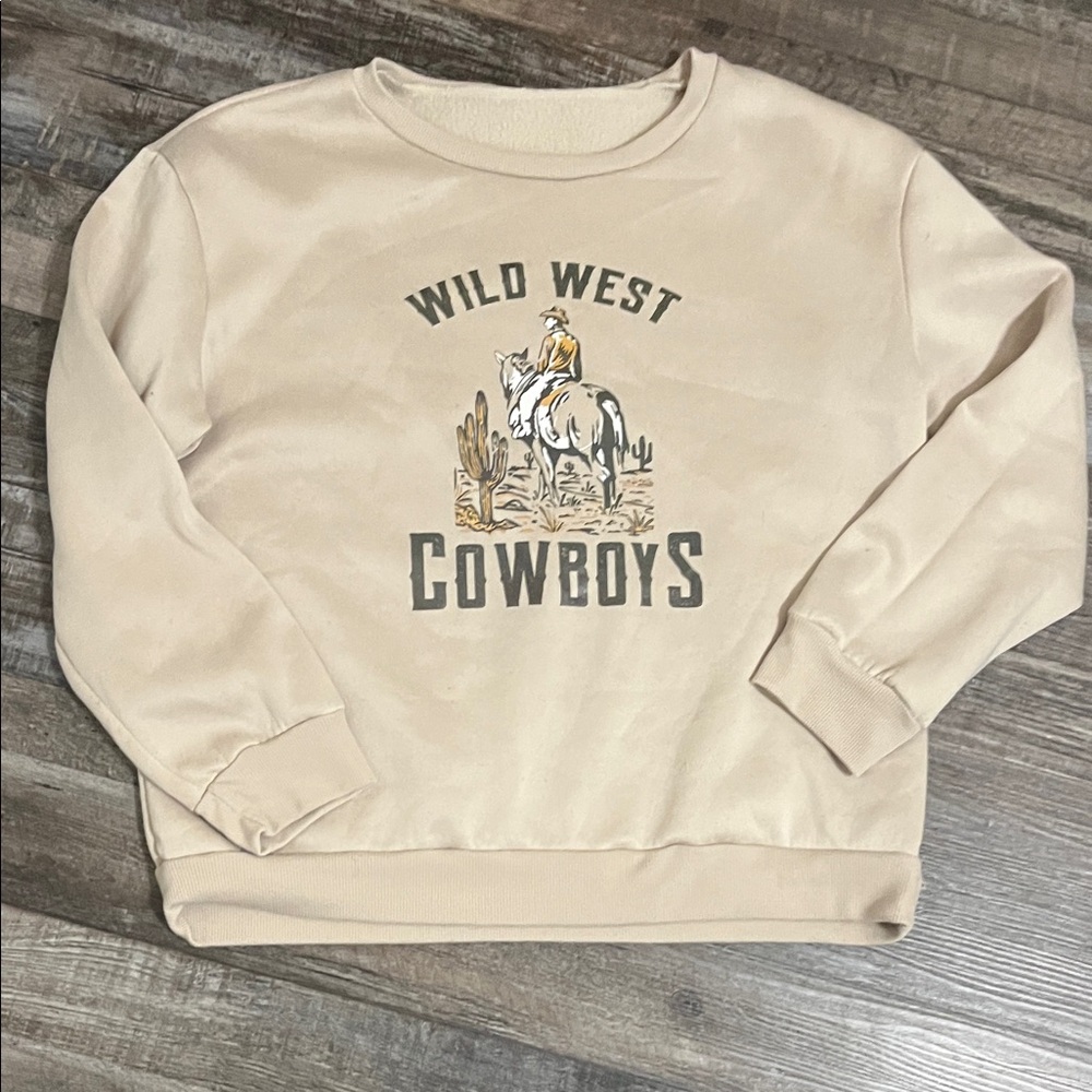SHEIN Wild West Cowboys Graphic Sweatshirt Size XL